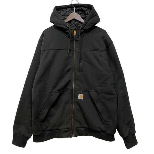 【中古品】【メンズ】 CARHARTT カーハート 103312 001 RELAXED FIT MIDWEIGHT QUILT LINED FULL ZIP SWEATSHIRT スウェットシャツ パーカー トップス 146-261020-ms-05-izu サイズ：L カラー：ブラック 万代Net店