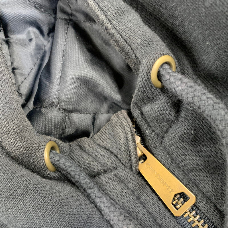 【中古品】【メンズ】 CARHARTT カーハート 103312 001 RELAXED FIT MIDWEIGHT QUILT LINED FULL ZIP SWEATSHIRT スウェットシャツ パーカー トップス 146-261020-ms-05-izu サイズ：L カラー：ブラック 万代Net店