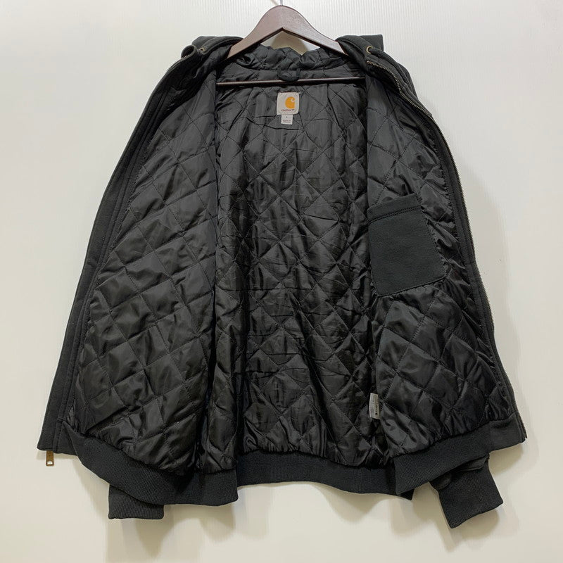 【中古品】【メンズ】 CARHARTT カーハート 103312 001 RELAXED FIT MIDWEIGHT QUILT LINED FULL ZIP SWEATSHIRT スウェットシャツ パーカー トップス 146-261020-ms-05-izu サイズ：L カラー：ブラック 万代Net店
