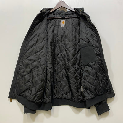 【中古品】【メンズ】 CARHARTT カーハート 103312 001 RELAXED FIT MIDWEIGHT QUILT LINED FULL ZIP SWEATSHIRT スウェットシャツ パーカー トップス 146-261020-ms-05-izu サイズ：L カラー：ブラック 万代Net店