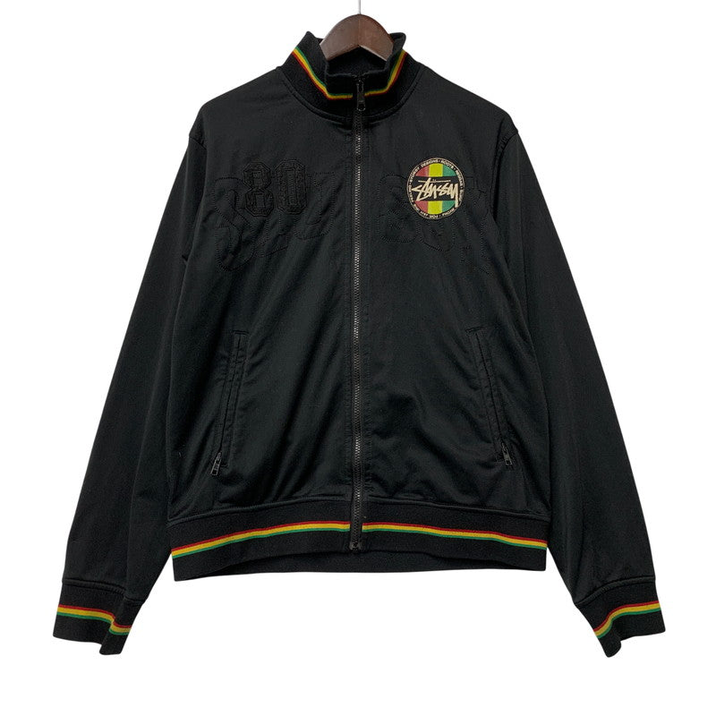 【中古品】【メンズ】 STUSSY AUTHENTIC GEAR ステューシー オーセンティック ギア RASTER COLLAR TRACK JACKET ラスタカラー トラックジャケット 142-261013-as-19-izu サイズ：M カラー：ブラック 万代Net店