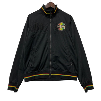 【中古品】【メンズ】 STUSSY AUTHENTIC GEAR ステューシー オーセンティック ギア RASTER COLLAR TRACK JACKET ラスタカラー トラックジャケット 142-261013-as-19-izu サイズ：M カラー：ブラック 万代Net店