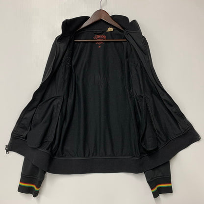【中古品】【メンズ】 STUSSY AUTHENTIC GEAR ステューシー オーセンティック ギア RASTER COLLAR TRACK JACKET ラスタカラー トラックジャケット 142-261013-as-19-izu サイズ：M カラー：ブラック 万代Net店