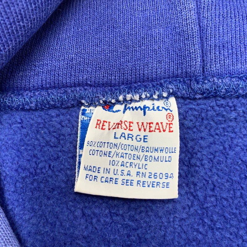 【中古品】【メンズ】 CHAMPION チャンピオン USA製 90’S REVERSE WEAVE SWEAT HOODIE リバース ウィーブ スウェット フーディー トップス 長袖 146-261013-cs-04-izu サイズ：L カラー：ブルー 万代Net店