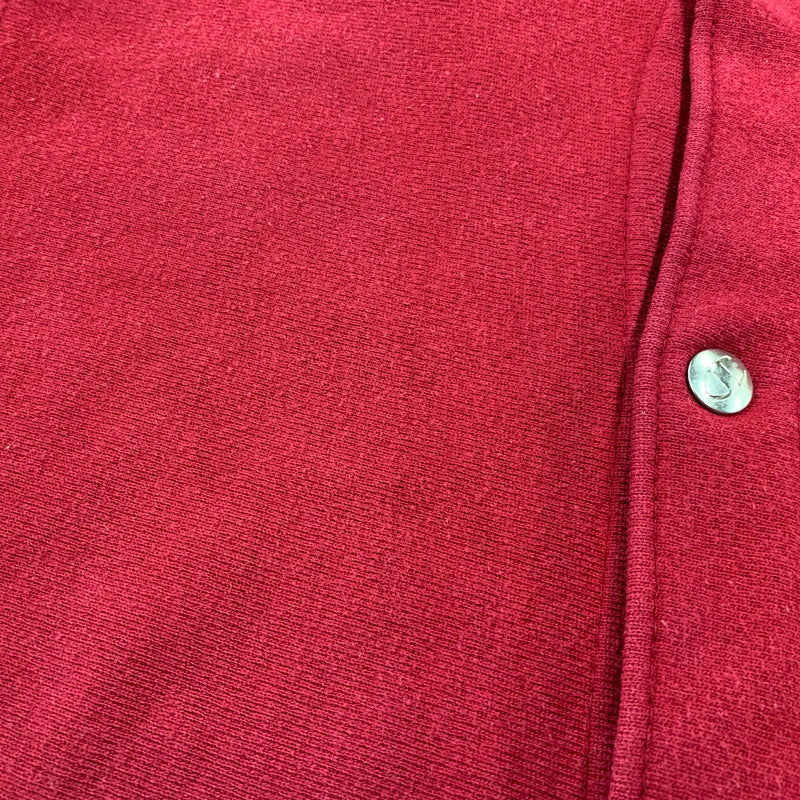 【中古品】【メンズ】 CHAMPION チャンピオン USA製 90’S REVERSE WEAVE SNAP BUTTON CARDIGAN リバース ウィーブ スナップ ボタン カーディガン トップス 長袖 146-261013-cs-05-izu サイズ：L カラー：レッド 万代Net店