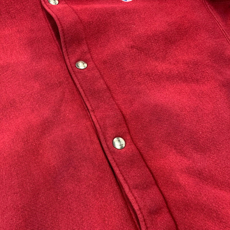 【中古品】【メンズ】 CHAMPION チャンピオン USA製 90’S REVERSE WEAVE SNAP BUTTON CARDIGAN リバース ウィーブ スナップ ボタン カーディガン トップス 長袖 146-261013-cs-05-izu サイズ：L カラー：レッド 万代Net店