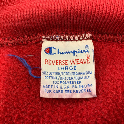【中古品】【メンズ】 CHAMPION チャンピオン USA製 90’S REVERSE WEAVE SNAP BUTTON CARDIGAN リバース ウィーブ スナップ ボタン カーディガン トップス 長袖 146-261013-cs-05-izu サイズ：L カラー：レッド 万代Net店
