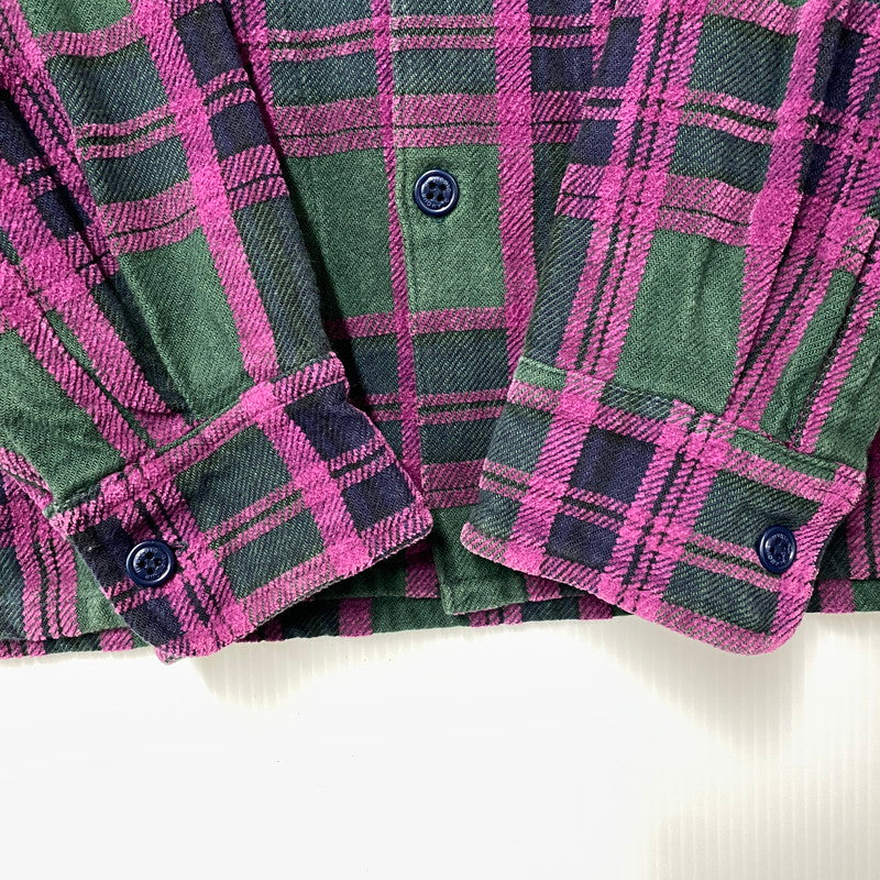 【中古品】【メンズ】 HYSTERIC GLAMOUR ヒステリックグラマー 02183AH03 REVOLUTION SOUNDS CPO SHIRT レボリューション サウンズ シーピーオー シャツ トップス 長袖 140-261015-cs-02-izu サイズ：M カラー：グリーン×パープル 万代Net店