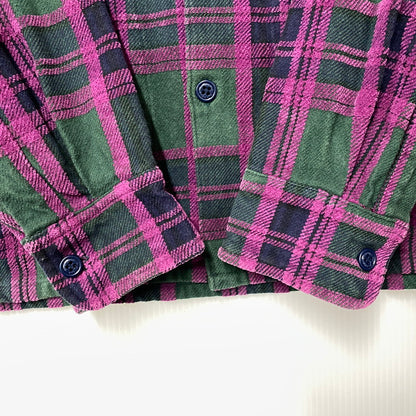 【中古品】【メンズ】 HYSTERIC GLAMOUR ヒステリックグラマー 02183AH03 REVOLUTION SOUNDS CPO SHIRT レボリューション サウンズ シーピーオー シャツ トップス 長袖 140-261015-cs-02-izu サイズ：M カラー：グリーン×パープル 万代Net店
