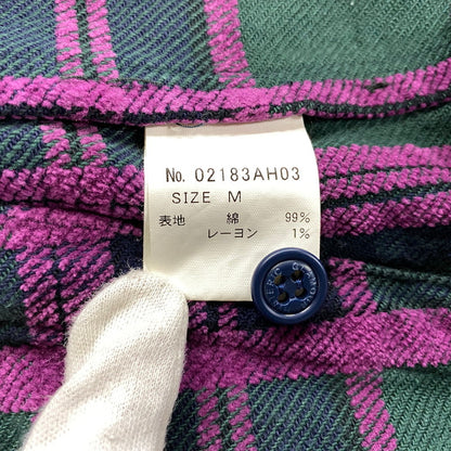 【中古品】【メンズ】 HYSTERIC GLAMOUR ヒステリックグラマー 02183AH03 REVOLUTION SOUNDS CPO SHIRT レボリューション サウンズ シーピーオー シャツ トップス 長袖 140-261015-cs-02-izu サイズ：M カラー：グリーン×パープル 万代Net店