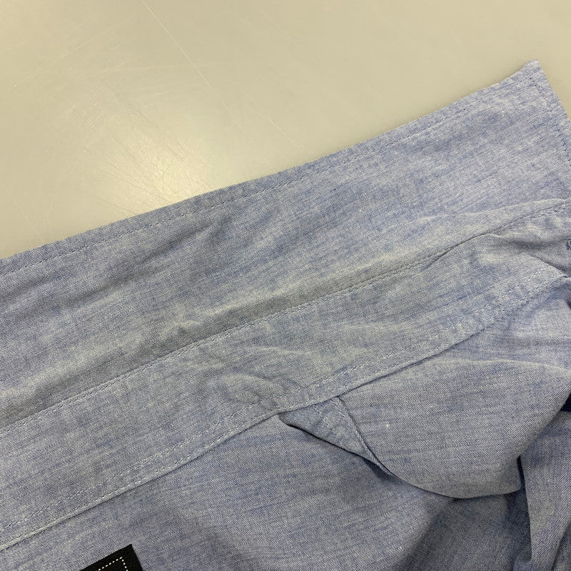 【中古品】【メンズ】 NEIGHBORHOOD ネイバーフッド×FRAGMENT フラグメント 2 POCKET LS SHIRT ポケット ロングスリーブ シャツ トップス 長袖 142-261013-cs-02-izu サイズ：L カラー：ライトブルー 万代Net店