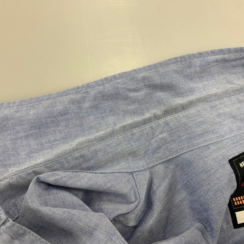 【中古品】【メンズ】 NEIGHBORHOOD ネイバーフッド×FRAGMENT フラグメント 2 POCKET LS SHIRT ポケット ロングスリーブ シャツ トップス 長袖 142-261013-cs-02-izu サイズ：L カラー：ライトブルー 万代Net店