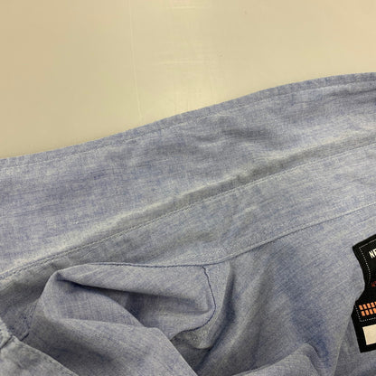 【中古品】【メンズ】 NEIGHBORHOOD ネイバーフッド×FRAGMENT フラグメント 2 POCKET LS SHIRT ポケット ロングスリーブ シャツ トップス 長袖 142-261013-cs-02-izu サイズ：L カラー：ライトブルー 万代Net店