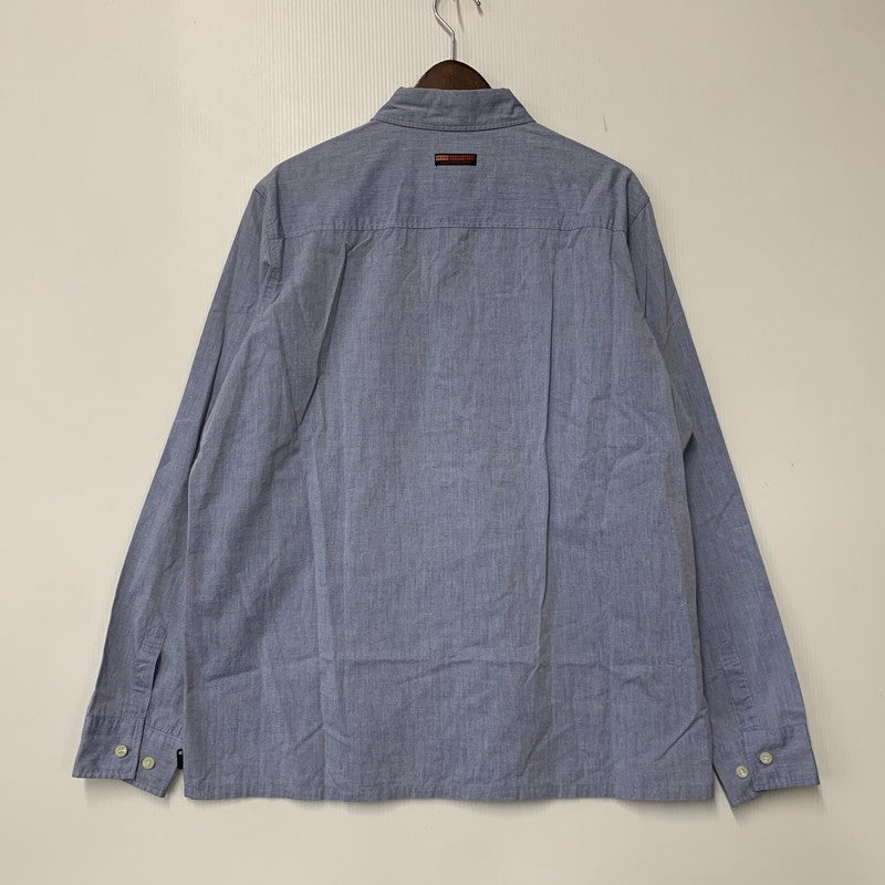 【中古品】【メンズ】 NEIGHBORHOOD ネイバーフッド×FRAGMENT フラグメント 2 POCKET LS SHIRT ポケット ロングスリーブ シャツ トップス 長袖 142-261013-cs-02-izu サイズ：L カラー：ライトブルー 万代Net店