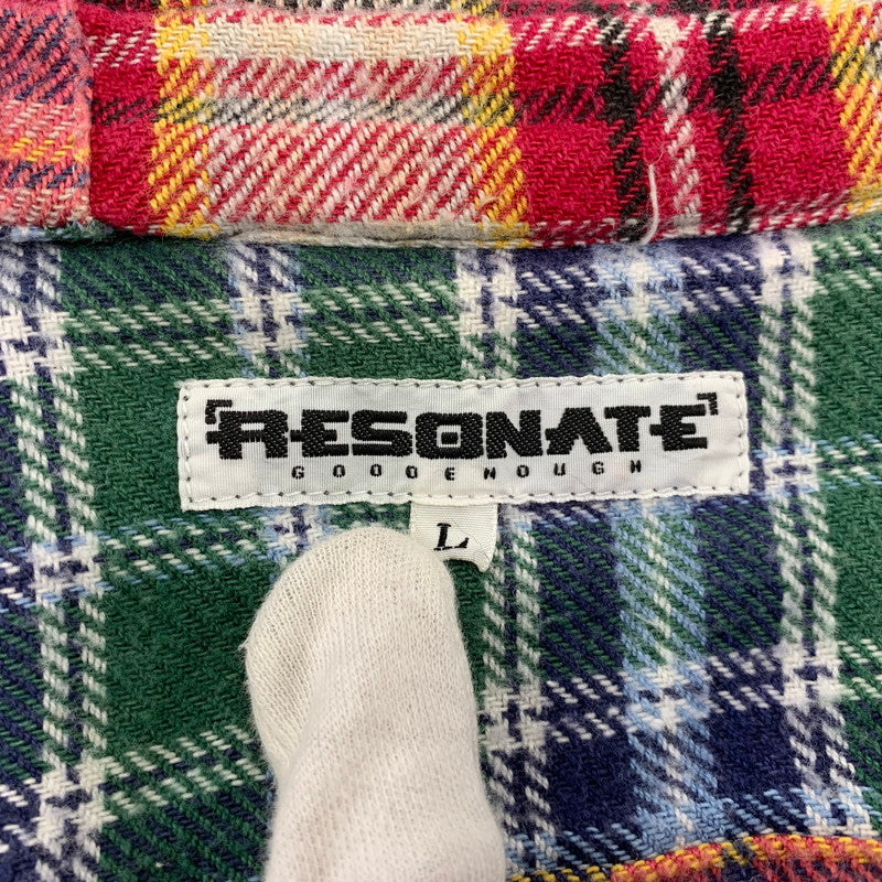 【中古品】【メンズ】 RESONATE GOOD ENOUGH リゾネイト グッドイナフ RS-0535 00’S FLANNEL CHECK SHIRT フランネル チェック シャツ トップス 長袖 142-261013-cs-01-izu サイズ：L カラー：マルチ 万代Net店