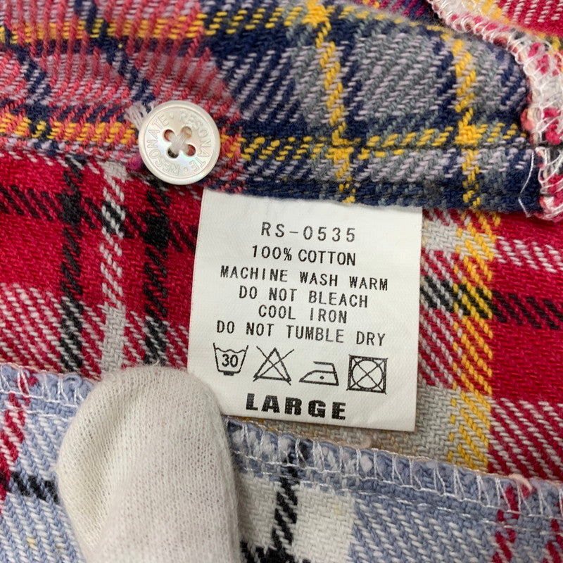 【中古品】【メンズ】 RESONATE GOOD ENOUGH リゾネイト グッドイナフ RS-0535 00’S FLANNEL CHECK SHIRT フランネル チェック シャツ トップス 長袖 142-261013-cs-01-izu サイズ：L カラー：マルチ 万代Net店