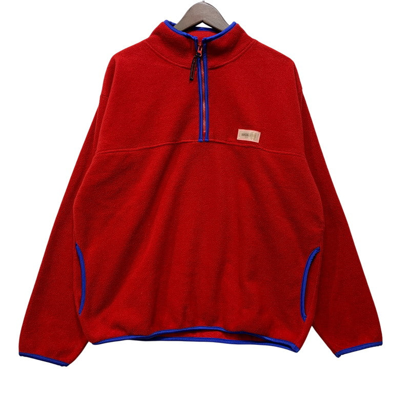 【中古品】【メンズ】 VANS バンズ HALF ZIP FLEECE JACKET ハーフ ジップ フリース ジャケット アウター トップス 146-261020-ms-03-izu サイズ：L カラー：レッド 万代Net店