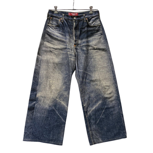 【中古品】【メンズ】 コムデギャルソンジュンヤワタナベマン × LEVI'S リーバイス × BERBERJIN インクジェットプリント パンツ 151-261013-kh-06-izu サイズ：M カラー：ブルー系 万代Net店