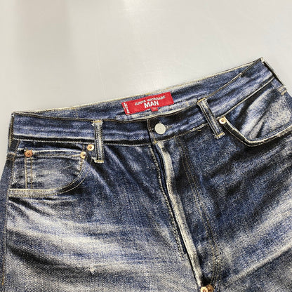 【中古品】【メンズ】 コムデギャルソンジュンヤワタナベマン × LEVI'S リーバイス × BERBERJIN インクジェットプリント パンツ 151-261013-kh-06-izu サイズ：M カラー：ブルー系 万代Net店