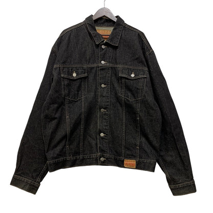 【中古品】【メンズ】 GUESS ゲス 39807 USA製 DENIM TRACKER JACKET デニム トラッカー ジャケット 146-261020-ms-07-izu サイズ：2XL カラー：ブラック 万代Net店