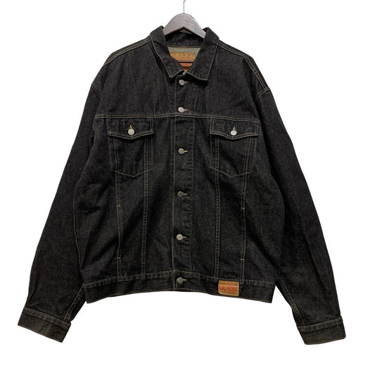 【中古品】【メンズ】 GUESS ゲス 39807 USA製 DENIM TRACKER JACKET デニム トラッカー ジャケット 146-261020-ms-07-izu サイズ：2XL カラー：ブラック 万代Net店