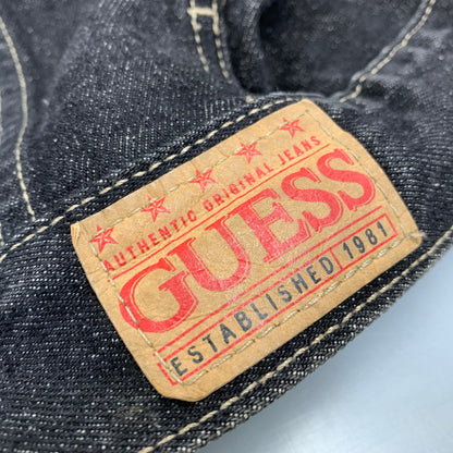 【中古品】【メンズ】 GUESS ゲス 39807 USA製 DENIM TRACKER JACKET デニム トラッカー ジャケット 146-261020-ms-07-izu サイズ：2XL カラー：ブラック 万代Net店