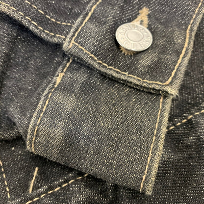 【中古品】【メンズ】 GUESS ゲス 39807 USA製 DENIM TRACKER JACKET デニム トラッカー ジャケット 146-261020-ms-07-izu サイズ：2XL カラー：ブラック 万代Net店