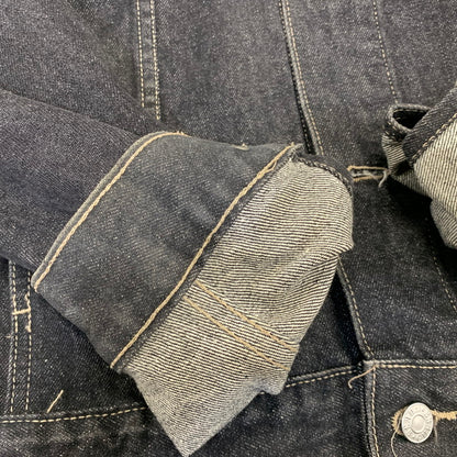 【中古品】【メンズ】 GUESS ゲス 39807 USA製 DENIM TRACKER JACKET デニム トラッカー ジャケット 146-261020-ms-07-izu サイズ：2XL カラー：ブラック 万代Net店