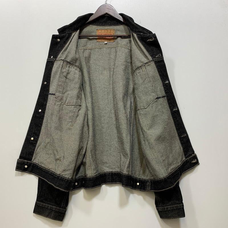 【中古品】【メンズ】 GUESS ゲス 39807 USA製 DENIM TRACKER JACKET デニム トラッカー ジャケット 146-261020-ms-07-izu サイズ：2XL カラー：ブラック 万代Net店