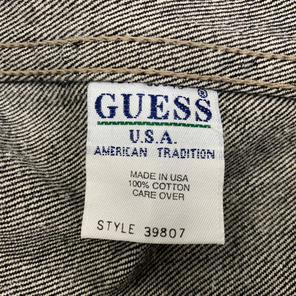 【中古品】【メンズ】 GUESS ゲス 39807 USA製 DENIM TRACKER JACKET デニム トラッカー ジャケット 146-261020-ms-07-izu サイズ：2XL カラー：ブラック 万代Net店