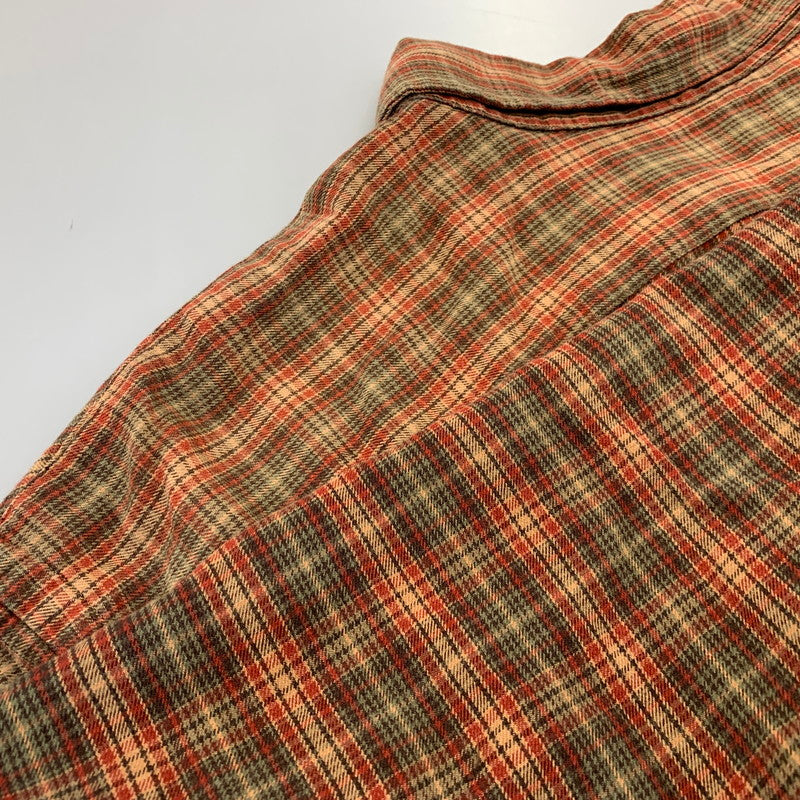 【中古品】【メンズ】 RALPH LAUREN ラルフローレン CLASSIC FIT BD L S CHECK SHIRT クラシック フィット チェックシャツ 長袖 トップス 146-261020-ms-02-izu サイズ：XXL カラー：ブラウン 万代Net店