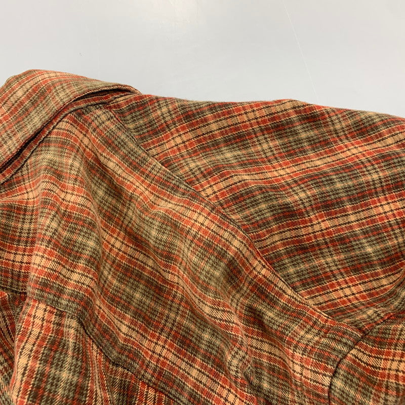 【中古品】【メンズ】 RALPH LAUREN ラルフローレン CLASSIC FIT BD L S CHECK SHIRT クラシック フィット チェックシャツ 長袖 トップス 146-261020-ms-02-izu サイズ：XXL カラー：ブラウン 万代Net店
