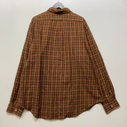 【中古品】【メンズ】 RALPH LAUREN ラルフローレン CLASSIC FIT BD L S CHECK SHIRT クラシック フィット チェックシャツ 長袖 トップス 146-261020-ms-02-izu サイズ：XXL カラー：ブラウン 万代Net店