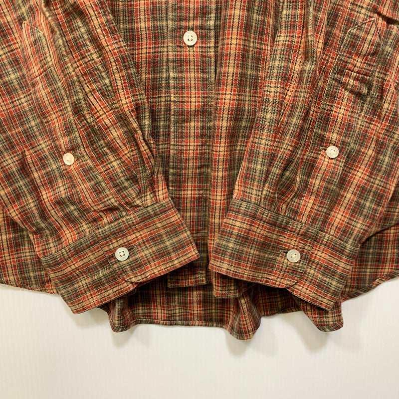 【中古品】【メンズ】 RALPH LAUREN ラルフローレン CLASSIC FIT BD L S CHECK SHIRT クラシック フィット チェックシャツ 長袖 トップス 146-261020-ms-02-izu サイズ：XXL カラー：ブラウン 万代Net店