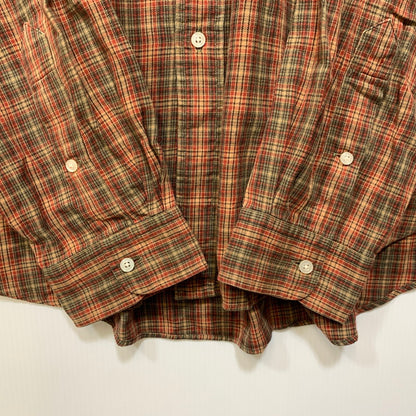 【中古品】【メンズ】 RALPH LAUREN ラルフローレン CLASSIC FIT BD L S CHECK SHIRT クラシック フィット チェックシャツ 長袖 トップス 146-261020-ms-02-izu サイズ：XXL カラー：ブラウン 万代Net店