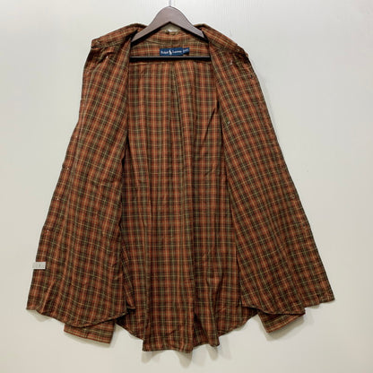 【中古品】【メンズ】 RALPH LAUREN ラルフローレン CLASSIC FIT BD L S CHECK SHIRT クラシック フィット チェックシャツ 長袖 トップス 146-261020-ms-02-izu サイズ：XXL カラー：ブラウン 万代Net店