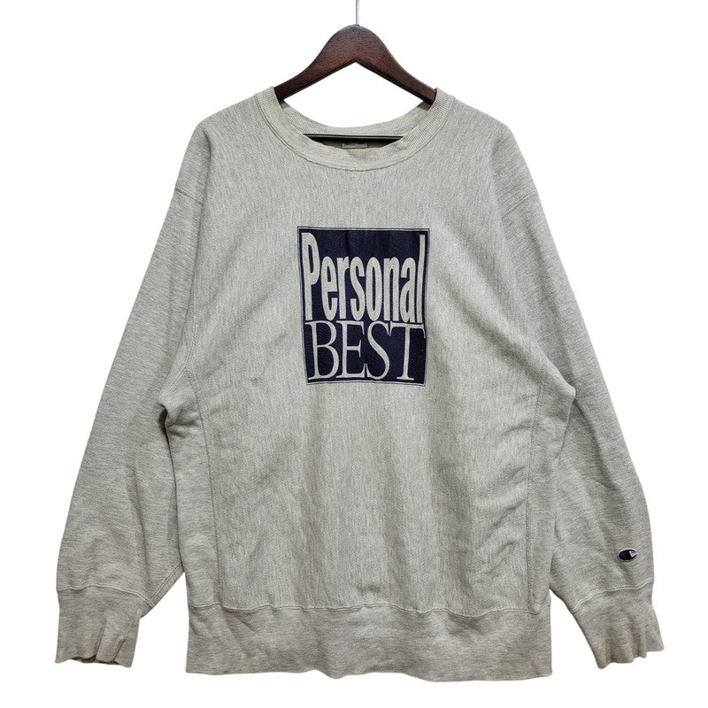 【中古品】【メンズ】 CHAMPION チャンピオン PERSONAL BEST REVERSE WEAVE SWEATSHIRT リバース ウィーブ スウェットシャツ トップス 146-261017-kh-02-izu カラー：グレー 万代Net店