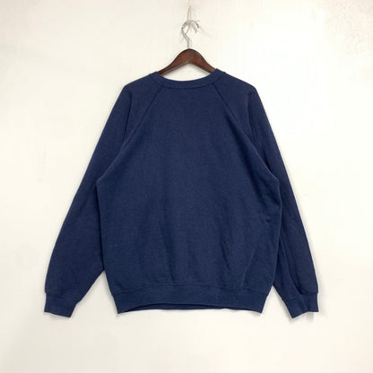 【中古品】【メンズ】 HANES ヘインズ USA製 US.NAVY ユーエスネイビー RAGLAN SLEEVE SWEATSHIRT ラグランスリーブ スウェットシャツ トップス 長袖 146-261015-ya-13-izu サイズ：XL カラー：ネイビー 万代Net店