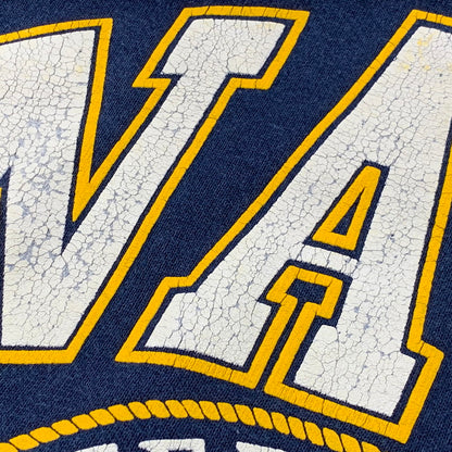 【中古品】【メンズ】 HANES ヘインズ USA製 US.NAVY ユーエスネイビー RAGLAN SLEEVE SWEATSHIRT ラグランスリーブ スウェットシャツ トップス 長袖 146-261015-ya-13-izu サイズ：XL カラー：ネイビー 万代Net店