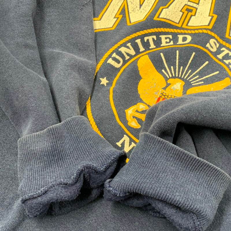 【中古品】【メンズ】 HANES ヘインズ USA製 US.NAVY ユーエスネイビー RAGLAN SLEEVE SWEATSHIRT ラグランスリーブ スウェットシャツ トップス 長袖 146-261015-ya-13-izu サイズ：XL カラー：ネイビー 万代Net店