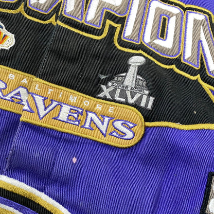 【現状渡し品】【メンズ】 NFL エヌエフエル BALTIMORE RAVENS 2-TIME SUPER BPWL CHAMPIONS JACKET チャンピオンズ ジャケット アウター 146-261015-cs-08-izu サイズ：XXL カラー：パープル 万代Net店