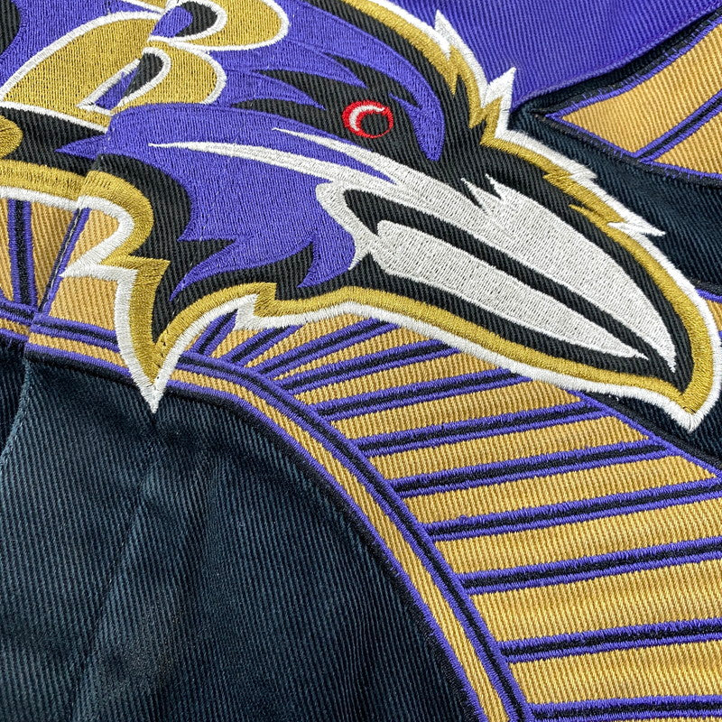 【現状渡し品】【メンズ】 NFL エヌエフエル BALTIMORE RAVENS 2-TIME SUPER BPWL CHAMPIONS JACKET チャンピオンズ ジャケット アウター 146-261015-cs-08-izu サイズ：XXL カラー：パープル 万代Net店