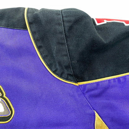 【現状渡し品】【メンズ】 NFL エヌエフエル BALTIMORE RAVENS 2-TIME SUPER BPWL CHAMPIONS JACKET チャンピオンズ ジャケット アウター 146-261015-cs-08-izu サイズ：XXL カラー：パープル 万代Net店
