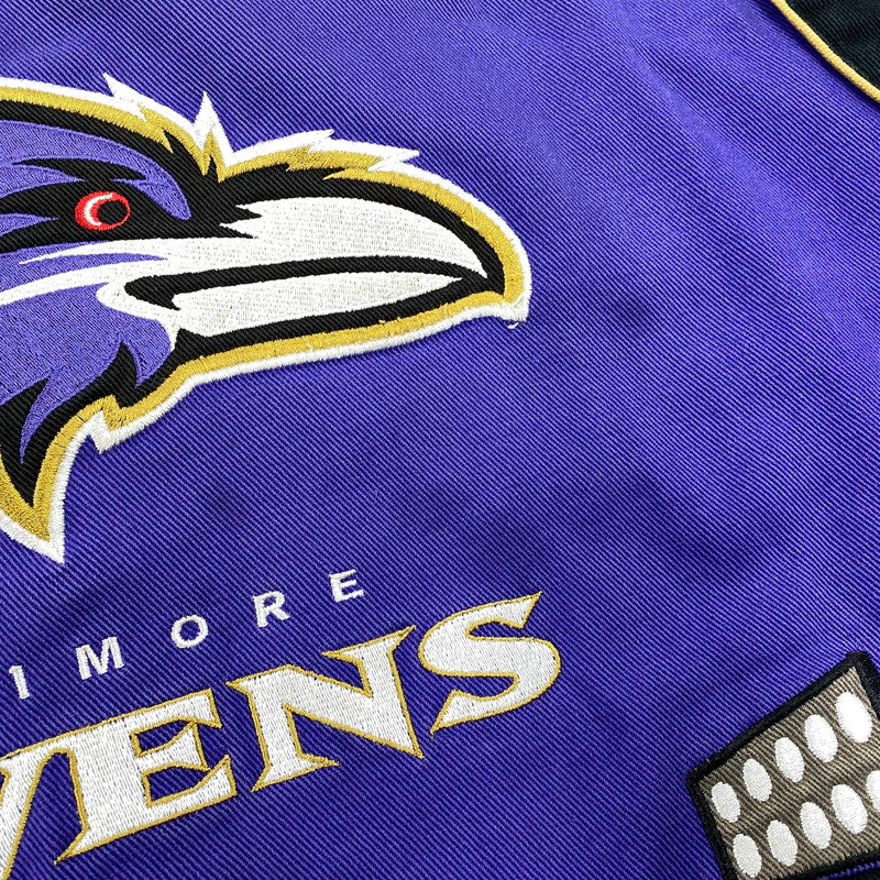 【現状渡し品】【メンズ】 NFL エヌエフエル BALTIMORE RAVENS 2-TIME SUPER BPWL CHAMPIONS JACKET チャンピオンズ ジャケット アウター 146-261015-cs-08-izu サイズ：XXL カラー：パープル 万代Net店