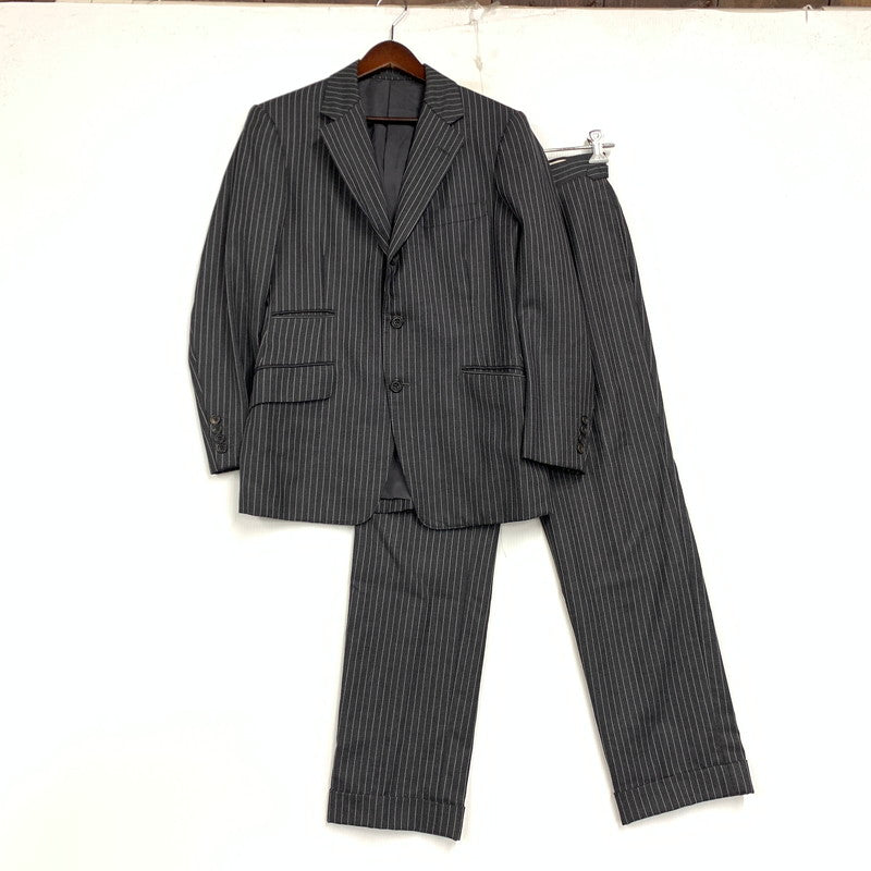 【中古品】【メンズ】 BATAK HOUSE CUT バタクハウスカット JOHN FOSTER ジョンフォスター WOOL STRIPE SUIT SET-UP ウール ストライプ スーツ セットアップ 147-261023-cs-11-izu サイズ：34 カラー：グレー 万代Net店