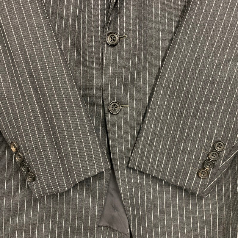 【中古品】【メンズ】 BATAK HOUSE CUT バタクハウスカット JOHN FOSTER ジョンフォスター WOOL STRIPE SUIT SET-UP ウール ストライプ スーツ セットアップ 147-261023-cs-11-izu サイズ：34 カラー：グレー 万代Net店
