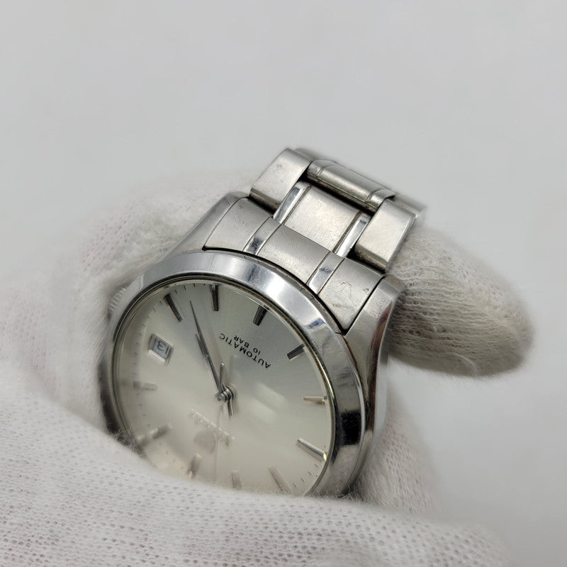 【中古品】【メンズ/レディース】 NIVADA ニバダ AUTOMATIC DATE N024M 自動巻き デイト 裏スケルトン 腕時計 197-261014-as-14-izu カラー：シルバー 万代Net店