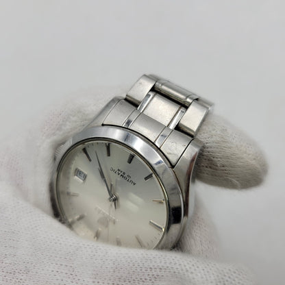 【中古品】【メンズ/レディース】 NIVADA ニバダ AUTOMATIC DATE N024M 自動巻き デイト 裏スケルトン 腕時計 197-261014-as-14-izu カラー：シルバー 万代Net店