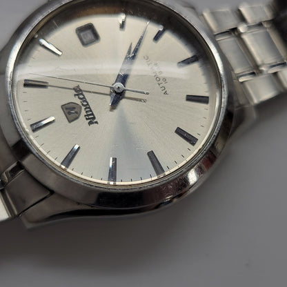 【中古品】【メンズ/レディース】 NIVADA ニバダ AUTOMATIC DATE N024M 自動巻き デイト 裏スケルトン 腕時計 197-261014-as-14-izu カラー：シルバー 万代Net店