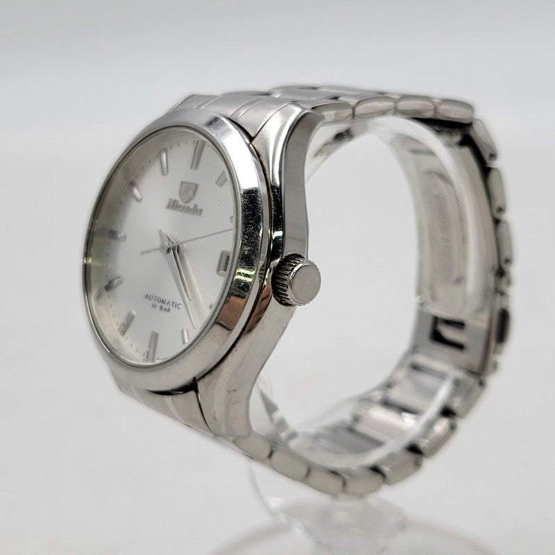 【中古品】【メンズ/レディース】 NIVADA ニバダ AUTOMATIC DATE N024M 自動巻き デイト 裏スケルトン 腕時計 197-261014-as-14-izu カラー：シルバー 万代Net店